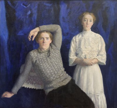 Double Portrait Beni and Noemi by Károly Ferenczy